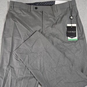 Lauren Ralph Lauren Mens UltraFlex Classic Fit Grey Dress Pants 36W x 30L NWT